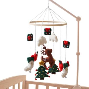 Imagem de Móbile Para Berço Do Bebé | Móbile para Berço de Natal - Renas E Pinheiro De Feltro Para Quarto Infantil, Elementos Sonoros Para Quarto De Meninas Meninos E Crianças