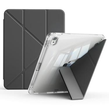 Imagem de KVTVOU Capa para iPad (A16) 11ª/10ª geração 2025/2022 2025/2022 com suporte para lápis, capa com suporte inteligente de 5 vias, capa traseira fina e transparente e moldura de TPU macio, hibernar