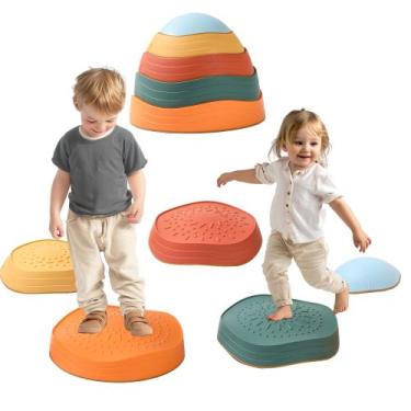 Imagem de Balance Stepping Stones LoomLark para crianças, 5 peças antiderrapante