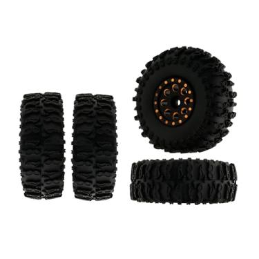 Imagem de NMNRC 1.0 Brass Wheel and Tire Beadlock Rim for 1/24 SCX24 AX24 FCX24 1/18 FCX18 TRX4M Hobbyplus Series RC Crawler Upgrades Parts