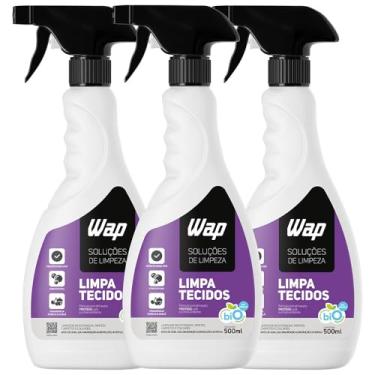 Imagem de Kit 3 Limpa Tecidos Limpezas Rápida Poeira Tecidos Delicados Estofados Carpete Biodegradável Cereja Avelã 500ml - Wap