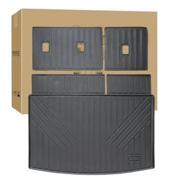 Imagem de Cartist Cargo Liner serve para Ford Expedition Max/Lincoln Navigator L 2018-2024, capa de assento traseiro para todos os climas, tapete de carga para acessórios de expedição (tapete de encosto +