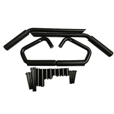 Imagem de SXMA 1 kit de barras de apoio de metal de liga de alumínio para JEE p JK Wrangler 2007-2017 Punho dianteiro e traseiro preto, J178