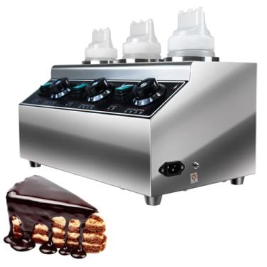 Imagem de Generic YOOKTEN Dispensador elétrico de molho de queijo, 0,68 x 3 Qt Dispensador de Queijo Comercial Aquecedor de Garrafas Aquecedor de Chocolate Quente e Dispensador 86-185 ºC Aquecedor de Queijo