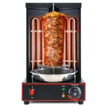 Imagem de Grelha elétrica vertical para churrasqueira Shawarma para churrasqueira Al Pastor Grelha rotativa com carrilhão de temperatura, (Produto)