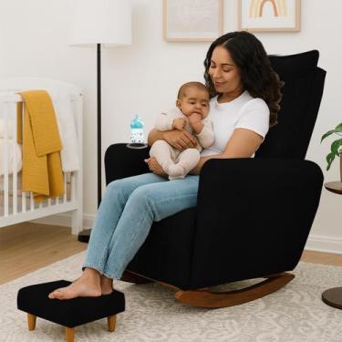 Imagem de Poltrona Cadeira de Amamentação Balanço e Puff Ternura - B Home Decor,