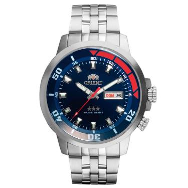 Imagem de Relógio ORIENT masculino automático prata preto 469SS058NH D1SX