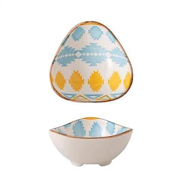 Imagem de YAYAOVP-24927 Bandeja de servir dividida Prato de molho de soja de cerâmica, tigelas pequenas para acompanhamentos, mini tigelas minúsculas, condimentos, pratos, acompanhamentos para molho, ketchup