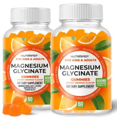 Imagem de Suplemento de gomas de glicinato de magnésio NutraPep, pacote com 2