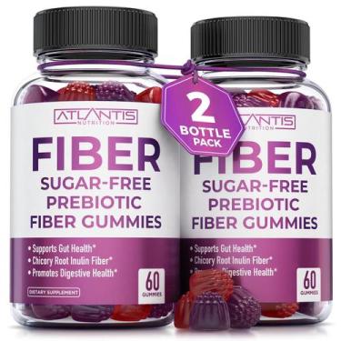 Imagem de Suplemento de fibra Atlantis Nutrition Fiber Gummies, pacote com 2