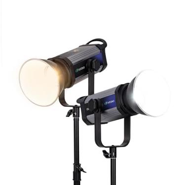 Imagem de Luz de estúdio para fotografia, luz de vídeo, temperatura de cor dupla, sistema de dissipação de calor integrado, potência de saída de 300 W, 220V,8 modos de efeito de cena com visor digital