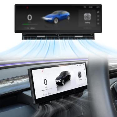 Imagem de Head Up Display para Tesla, tela sensível ao toque de 10,88 polegadas HUD Carplay para modelo 3/3 Highland e modelo Y/Y Juniper Smart Instrument Cluster com câmera de saída de ar ajustável (Highland)
