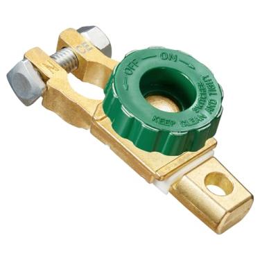 Imagem de Interruptor universal de desconexão de bateria Master Terminal Link Isolador com botão verde 12V ou 24V carro caminhão barco veículo