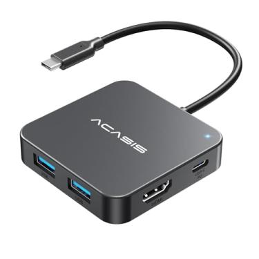 Imagem de Adaptador USB C Hub 10Gbps com 4K60 HDMI de 100 W de Saída de Alimentação, 3 USB A 3.1 Porta de Dados, Adaptador USB C para HDMI para MacBook, Dell, Lenovo, Surface, iPad PRO, XPS (Cinza)