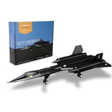 Imagem de ArtorBricks SR-71 Conjunto de construção militar de avião Blackbird de reconhecimento – Kit de modelo de 223 peças para adultos, colecionadores e amadores