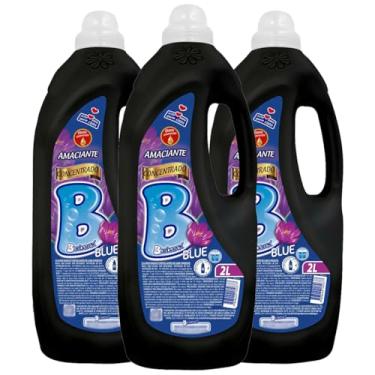 Imagem de Amaciante Concentrado Blue, 2 Litros, Kit com 3 Unidades, Perfume Duradouro