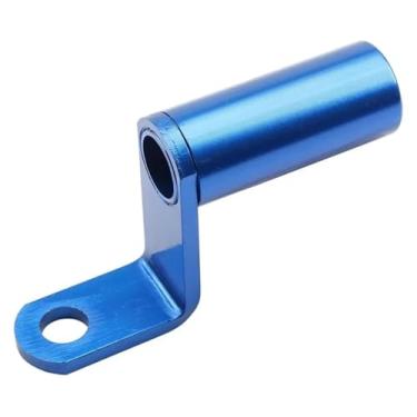 Imagem de BYYINGSUS Compatível com suporte de espelho retrovisor CNC alumínio suporte de extensão de motocicleta adaptador de espelho de motocicleta acessórios de motor (azul)