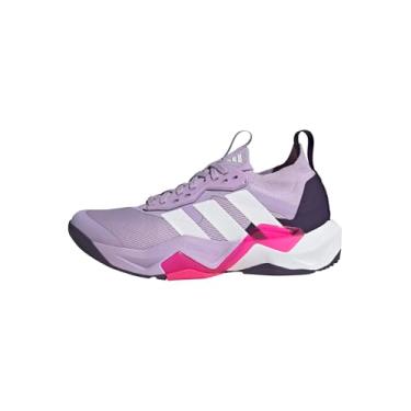 Imagem de adidas Tênis esportivo feminino Rapidmove Advance 2, Ameixa em pó/branco/rosa choque, 35
