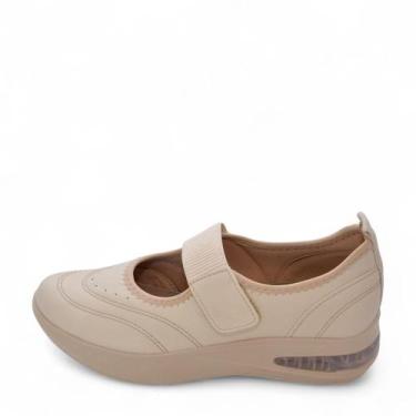 Imagem de Tênis Feminino Piccadilly REF: 940007 NAPA-ELASTANO, Off white, 35