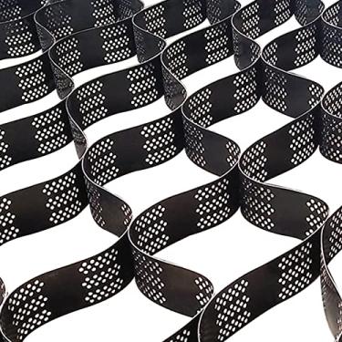 Imagem de Grade geográfica de 5 cm de altura, 16/19,7/23/26/29,5/10 m C, 6,5/10/13/16/6 m W, grade de solo de cascalho para calçadas em declive, jardim, resistência a cargas pesadas (tamanho: 4 x 7 m/13 x 23