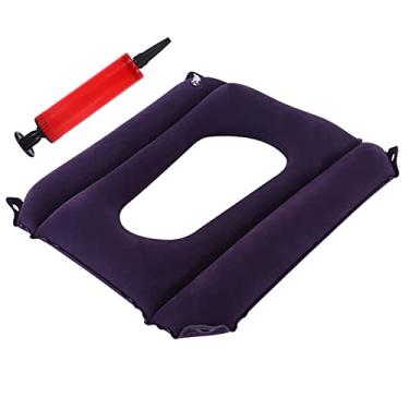 Imagem de Almofadas infláveis para assento de vaso sanitário, fácil de limpar, durável, prática, suporte seguro, almofada portátil para cadeira de rodas para motoristas, pessoas sentadas a longo prazo, pessoas