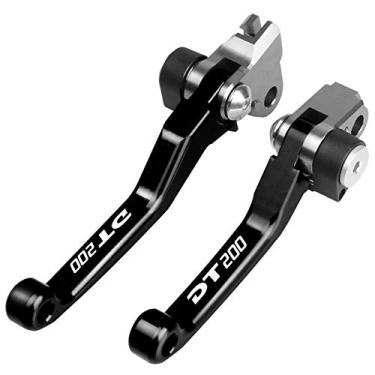 Imagem de XLYJ Voor Yamaha DT200 DT 200 1988 1989 1990 1991 1992-1994 Motor Hevels Motorfiets Pivot Crossmotor Rem Koppeling Handgrepen Hevels Alavanca de embreagem de freio de motocicleta (Cor: Preto)