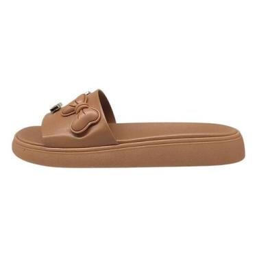 Imagem de Chinelo Moleca Slide Casual Com Emoji, 36, Nude