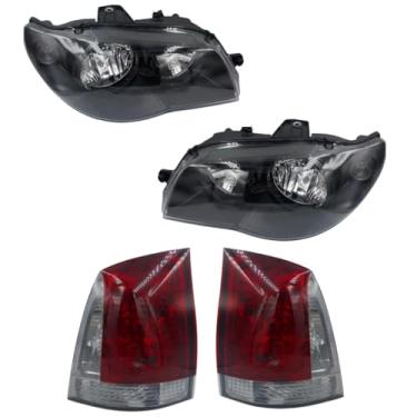 Imagem de Kit Farol Palio G3 Mascara E Aro Preto + Lanterna Fume 04 A 15.