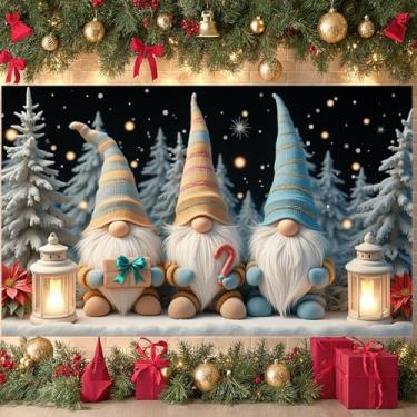 Imagem de Faixa de Natal festiva de Natal, decoração de rena do país das maravilhas de inverno, decoração sazonal para decoração de interiores