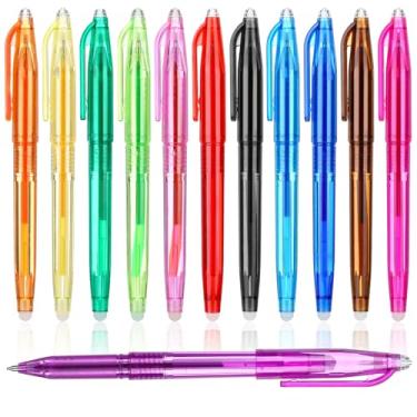 Imagem de 12 canetas de marcação de tecido apagáveis a calor, canetas de marcação de tecido para bordado, tinta que desaparece para marcação precisa, cores sortidas