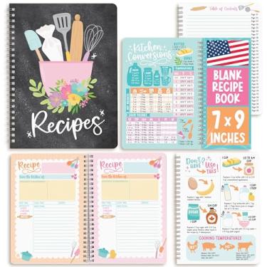 Imagem de Livro de receitas para escrever em suas próprias receitas - Livros de receitas em branco para escrever, caderno de diário de culinária para receitas, diário de livro de receitas em branco, faça seu