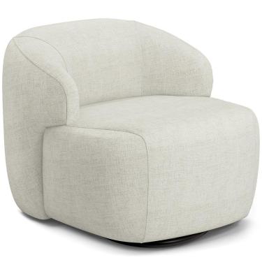 Imagem de Poltrona Decorativa Orgânica Giratória Living Barolo L06 Linho Cru