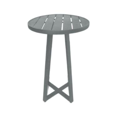 Imagem de Mesa Bistrô Tulipa Para área Externa E área Gourmet Em Alumínio Cinza-preta - Cor: Preto