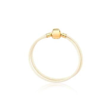 Imagem de Pulseira Infantil Cord Raw Revestida Em Ouro