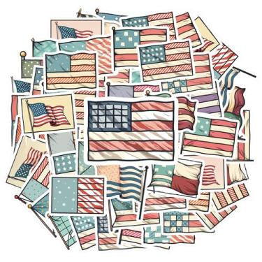 Imagem de 35 peças bandeira americana patriótica nacional vintage rústico histórico tradicional para guitarra, faça você mesmo, skate, laptop, bagagem, decoração, notebook, bagagem, copo para celular