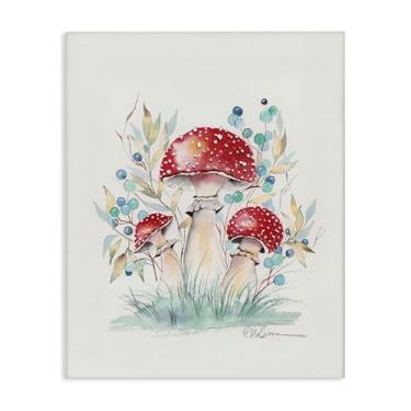 Imagem de Stupell Industries Arte de parede em tela Toadstool Mushroom Trio, design por Cady Driver, 76 x 61 cm