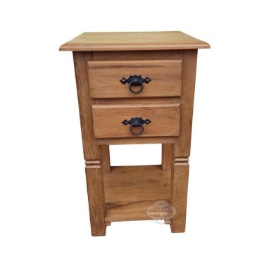 Imagem de Mesa De Cabeceira Madeira De Demolição 2 Gavetas Sudeste Rústico