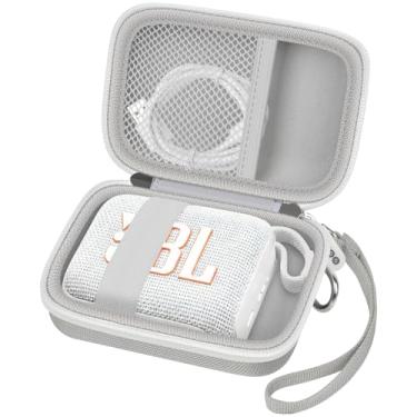 Imagem de Estojo de transporte compatível com JBL Go 4 – caixa de alto-falante portátil Bluetooth Pro Sound, também para mini alto-falantes sem fio Go 3/Go3 Eco/Go2 à prova d'água – Apenas capa (cinza)