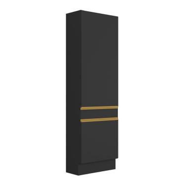 Imagem de Paneleiro Com Rodapé 2Portas Veneza Multimóveis Mp2121 Preto