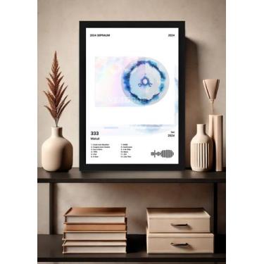 Imagem de Quadro Decorativo Matuê 333 (Light) Com Vidro Tamanho:21cm x 30cm (A4)