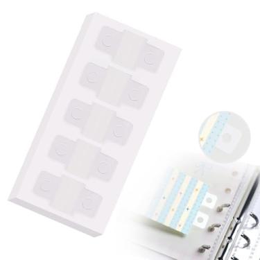 Imagem de Dajino 300 peças de adesivos de conversor de folha transparente sem página perfurada para fichário de folhas soltas, enchimento de refil para bricolage, agenda de álbuns, refis de álbuns, conversor