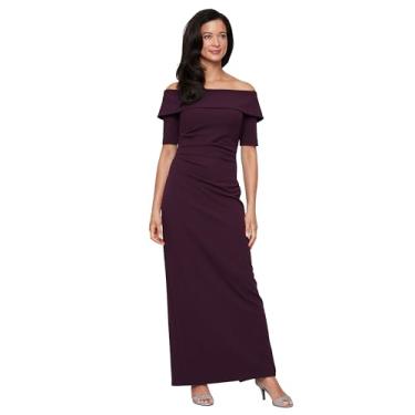 Imagem de Alex Evenings Vestido feminino longo tomara que caia, Crepe azul-petróleo profundo, 46