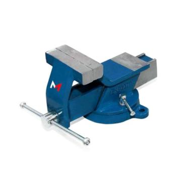 Imagem de Morsa de Bancada Menegotti Nº 4 – 100mm | Base Giratória com Trava, Bigorna Integrada, Corpo em Ferro Fundido | Uso Profissional e Semiprofissional