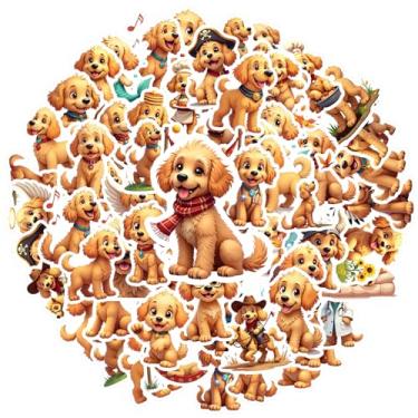 Imagem de 50pcs Puppy Dog Stickers for Kids Cute Pet Animal Stickers Bulk Waterproof Vinyl Sticker for Journaling Laptop Scrapbook Water Bottles Suitcase Puppy Dog Party Decoration Ideal Gifts for Boy Girl Teen