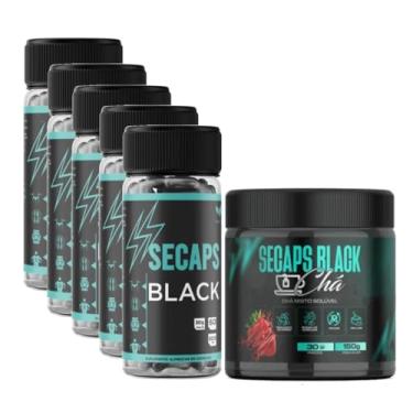 Imagem de Kit SECAPS Black – Suplemento em Cápsulas (60 CAPS x 500mg) + Chá Misto Solúvel (150g / 30 porções) – Fórmula Premium para Rotina Ativa (6)