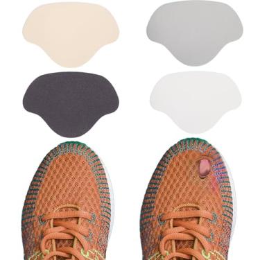 Imagem de ElevateTech 24 peças de tênis para prevenção de dedos e calcanhares, protetor de bico autoadesivo para parte de trás de calçados esportivos, sapatos de couro, salto alto, preto, branco, bege, cinza