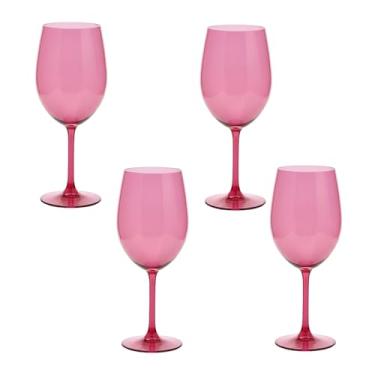 Imagem de Copo de vinho de plástico reutilizável de 400 ml para copos de Natal, copo de festa, pacote com 4