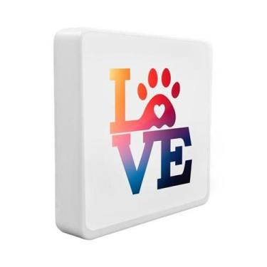Imagem de Luminária Box Slim Love Pet USB - Desembrulha, Bivolt