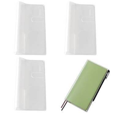 Imagem de Proteção premium: estas capas transparentes são projetadas para proteger sua agenda do desgaste diário; o material de PVC durável resiste a arranhões e derramamentos, mantendo sua aparência impecável