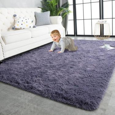 Imagem de Tapete TWINNIS 274x366 cm Cinza Roxo Super Soft Shaggy
